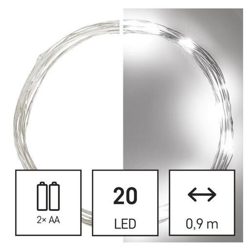 LED lampice 20LED nano IP20 2aa t cw- Hladno bijela