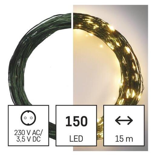 LED lampice 150LED nano 15m g IP44 ww- Toplo bijela