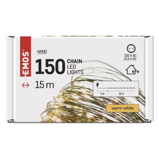 LED lampice 150LED nano 15m g IP44 ww- Toplo bijela
