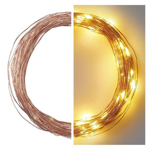 LED lampice 100LED nano10m c IP44 ww- Toplo bijela