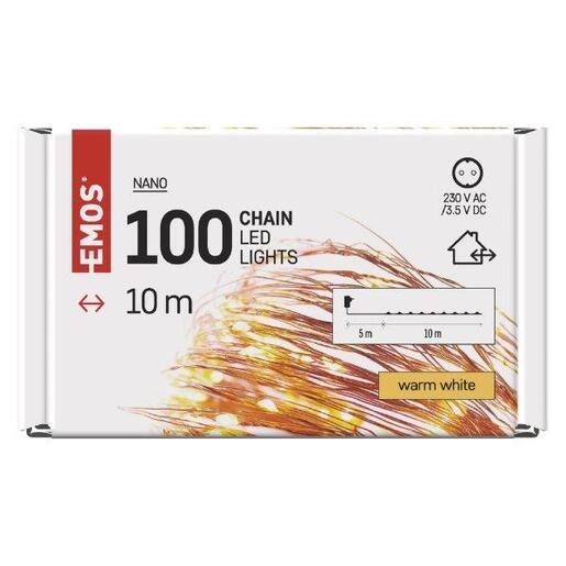 LED lampice 100LED nano10m c IP44 ww- Toplo bijela