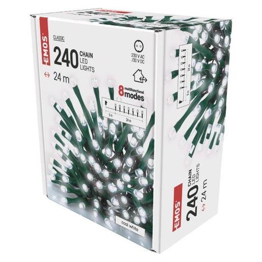 LED lampice 240LED cls mf 24m cw- Hladno bijela