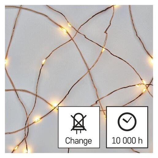 LED lampice 75LED nano 7,5m g IP44 ww- Toplo bijela