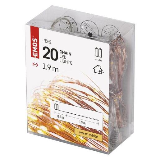 LED lampice 20LED nano IP20 2aa t ww- Hladno bijela