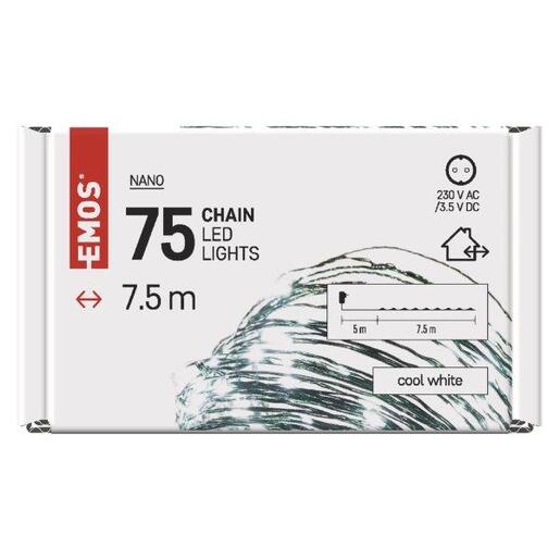 LED lampice 75LED nano 7,5m g IP44 cw- Hladno bijela