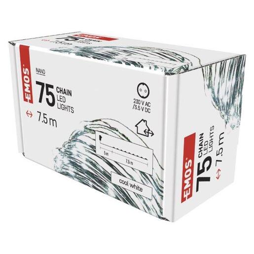 LED lampice 75LED nano 7,5m g IP44 cw- Hladno bijela