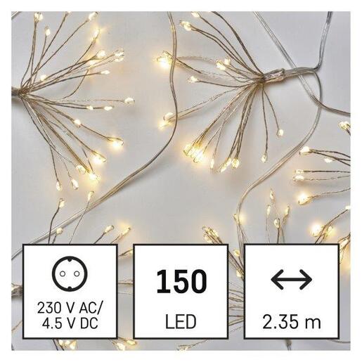 LED nano grane 150LED 3m ww- Toplo bijela