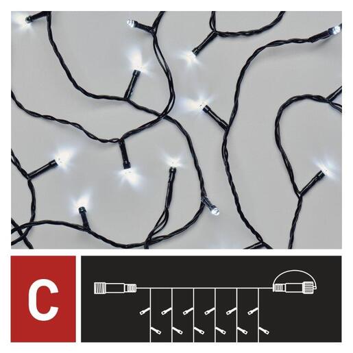 LED lampice konektort zavjesa 100LED 1x2m IP44 cw (bez adaptera)- Hladno bijela