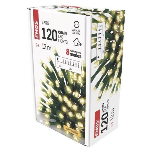 LED lampice 120LED cls mf 12m ww- Toplo bijela