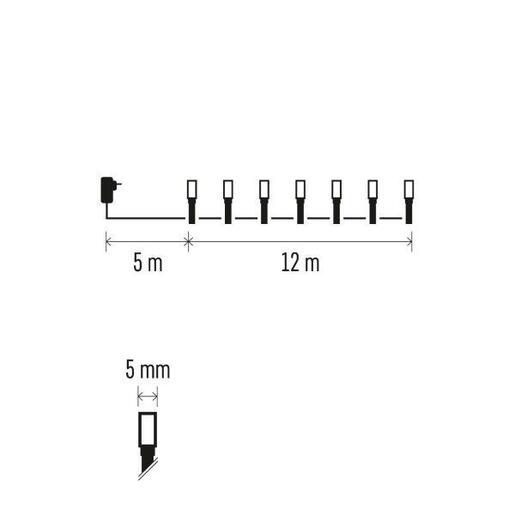 LED lampice 120LED cls mf 12m ww- Toplo bijela