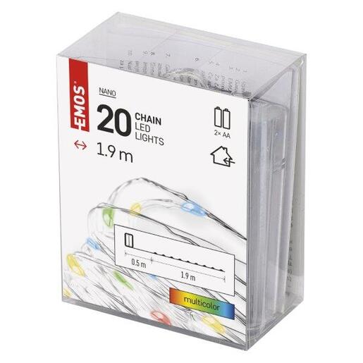 LED lampice 20LED nano IP20 2aa t mc- Šarena