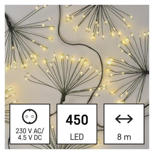 LED nano grane 450LED 8m ww- Toplo bijela