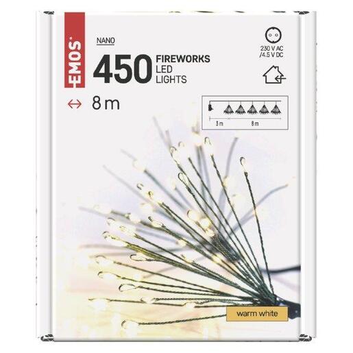 LED nano grane 450LED 8m ww- Toplo bijela