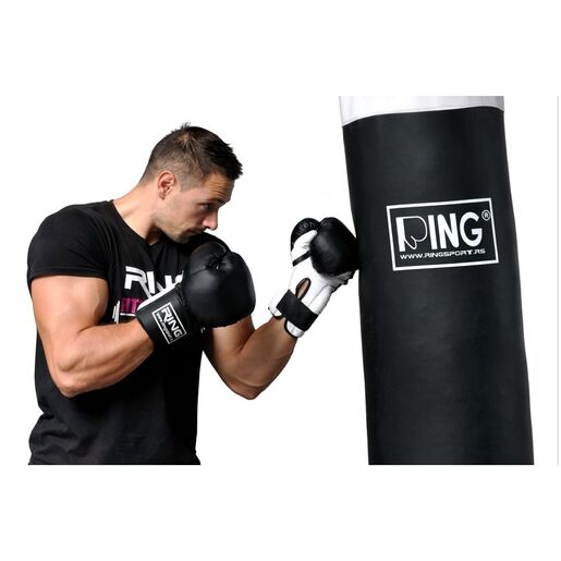 RING rukavice za boks 14 OZ PVC RS 2211, crno/bijele