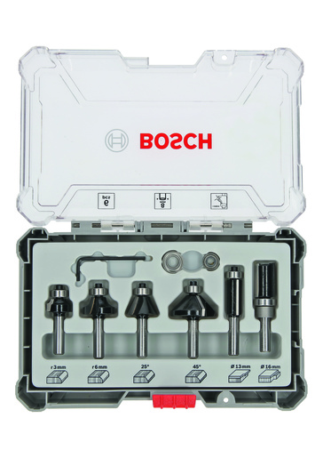 BOSCH Set glodala 6 komada Trim&Edging 8mm prihvat