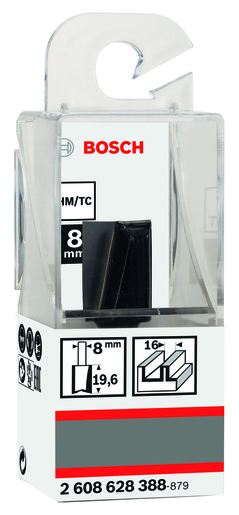 BOSCH Glodalo za utore ravno, dvorezno  8 mm, D1 16 mm, L 20 mm, G 51 mm