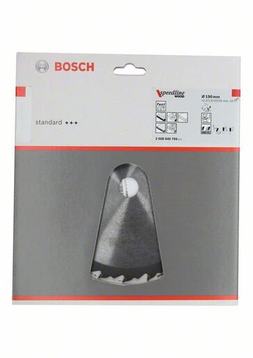BOSCH List kružne pile Speedline Wood 190x20/16x2,6/1,6 mm, 24Z FZ/WZ