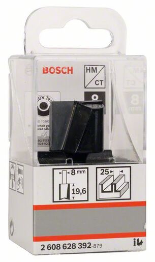 BOSCH Glodalo za utore ravno, dvorezno  8 mm, D1 25 mm, L 20 mm, G 51 mm