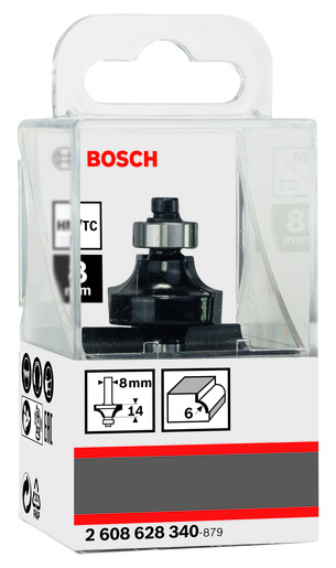 BOSCH Glodalo za pozitivni radijus, dvorezno  8 mm, R1 6 mm, L 13,5 mm, G 53 mm