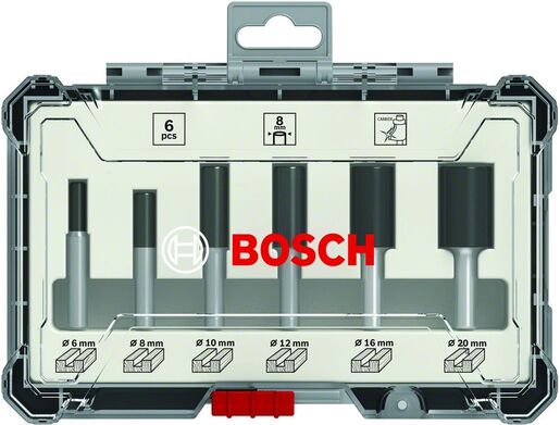BOSCH Set glodala 6 komada Straight 6mm prihvat