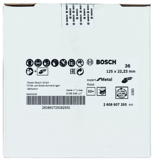 BOSCH Brusna ploča od fibera Stručnjak za metal 125 mm, 22,23 mm, G36