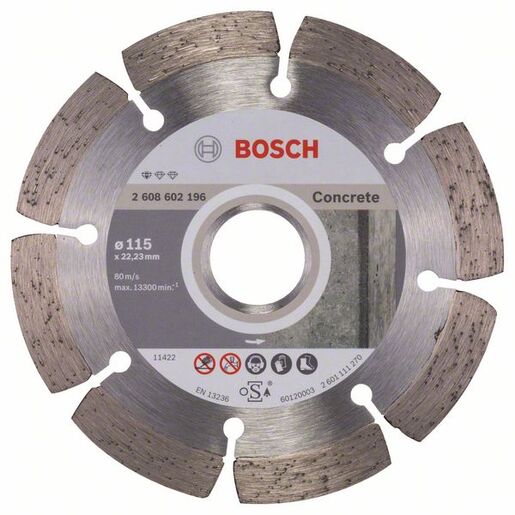 BOSCH Dijamantna rezna ploča Standard for Concrete 115x22,23x1,6x10 mm