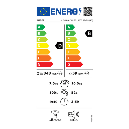 Midea perilica sušilica Knight MFK100-DU1501B