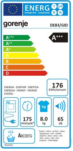 Gorenje sušilica rublja DE83/GID