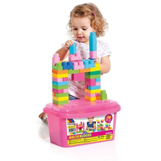 Molto kutija sa kockama 35 kom pink