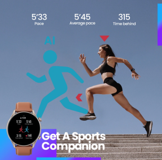 Amazfit GTR 3 Pro, 46mm, Smeđa, kožni remen, pametni sat