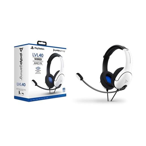 PDP PS4/PS5 gaming slušalice LVL40, bijela