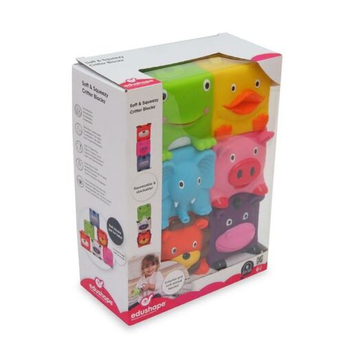 Edushape kocke Soft & Squeezy Critter Blocks