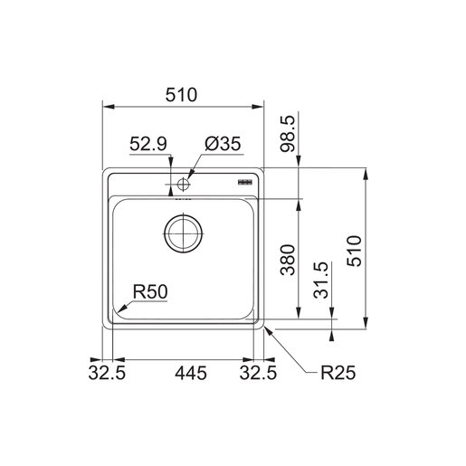 Franke sudoper Bell - BCX 610-51