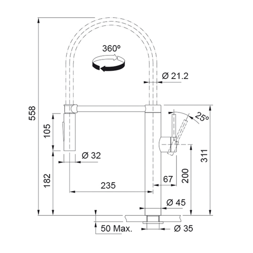 Franke Pescara Doccia XL