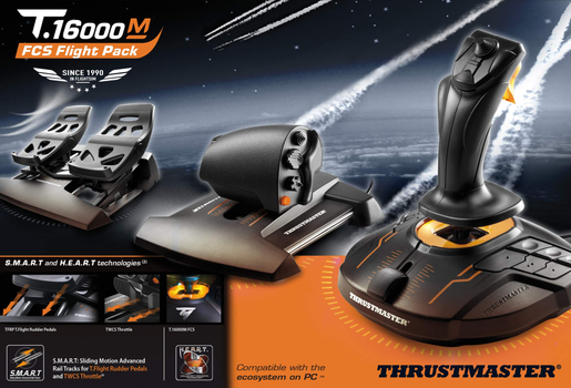 Thrustmaster T-16000M FCS FLIGHT PACK, gaming set za PC