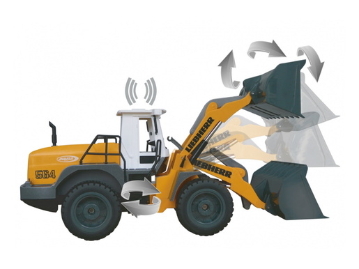 Jamara utovarivač na daljinsko upravljanje Liebherr 564, žuti 1:20