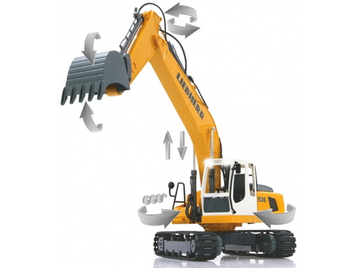 Jamara bager na daljinsko upravljanje Liebherr R936, žuti 1:20