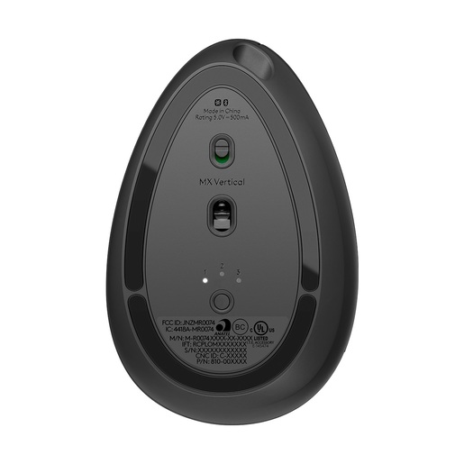 Logitech MX Vertical Advanced Ergonomic, optički miš, bežični, crni (910-005448)