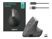 Logitech MX Vertical Advanced Ergonomic, optički miš, bežični, crni (910-005448)