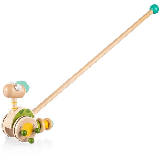 Zopa drvena igračka guralica Dinosaur green