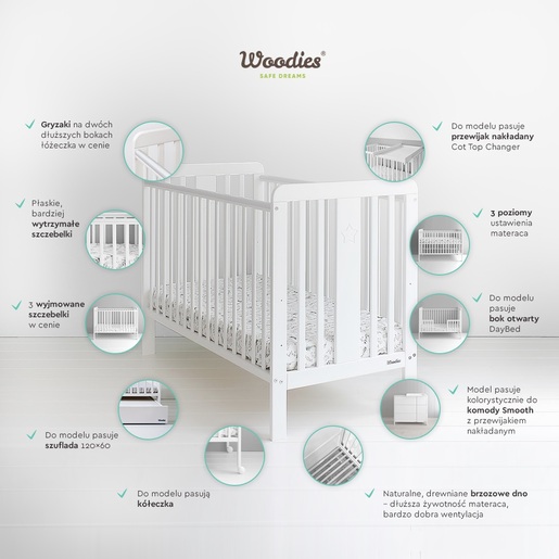 Woodies krevetić Star Cot 120x60 cm