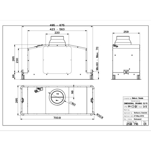 Faber napa IN-LIGHT EV8+ WH MATT KL A70
