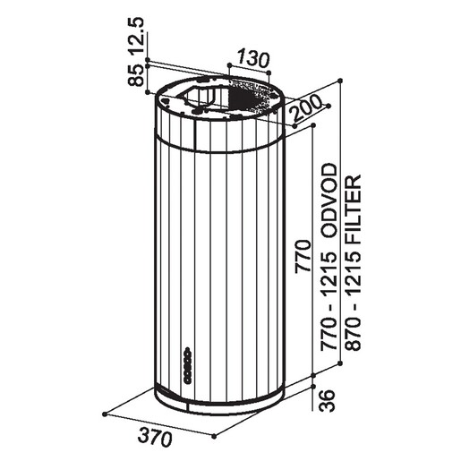 Faber napa Corinthia Isola EV8+ WH Matt/TS A37