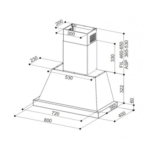 Faber napa Thea EV8 DG Matt A80 SC