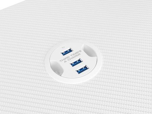 Genesis Holm 320 RGB, gaming stol, bijeli