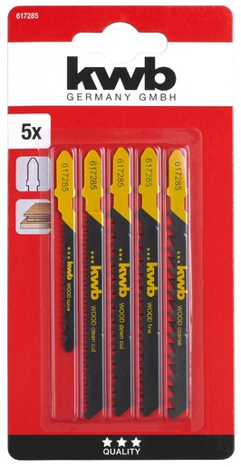 KWB set listova za ubodnu pilu, za drvo, 5/1