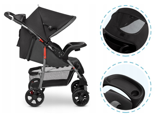 Lionelo dječja kolica EMMA PLUS siva + torba za mamu, 5g JAMSTVA