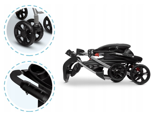 Lionelo dječja kolica EMMA PLUS siva + torba za mamu, 5g JAMSTVA