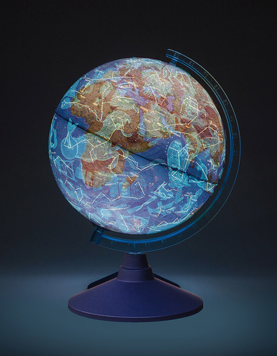 Globus 21cm Alaysky's LED svijetlo, HRV 2u1 mapa sa zvijezdama, IQ App P8