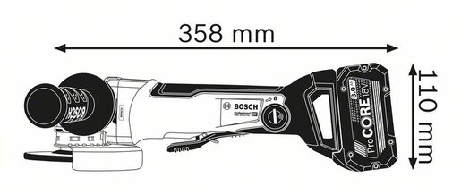 BOSCH Professional X-LOCK GWX 18V-10 PSC kutna brusilica, solo alat u L-BOXX-u
